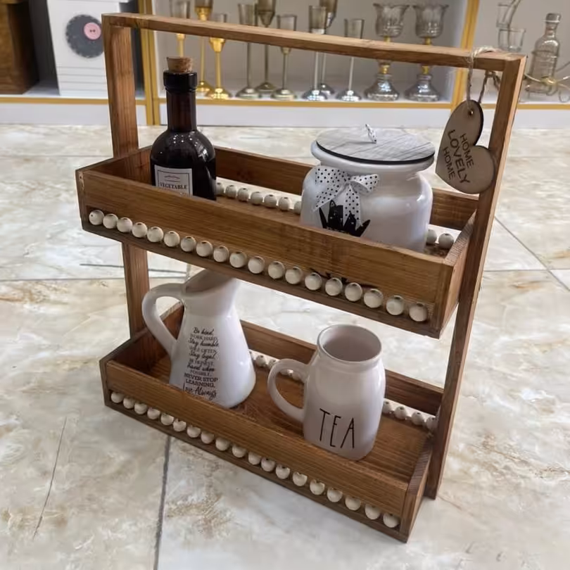 استند مستطیل دسته دار مهره دار جنس چوب روس