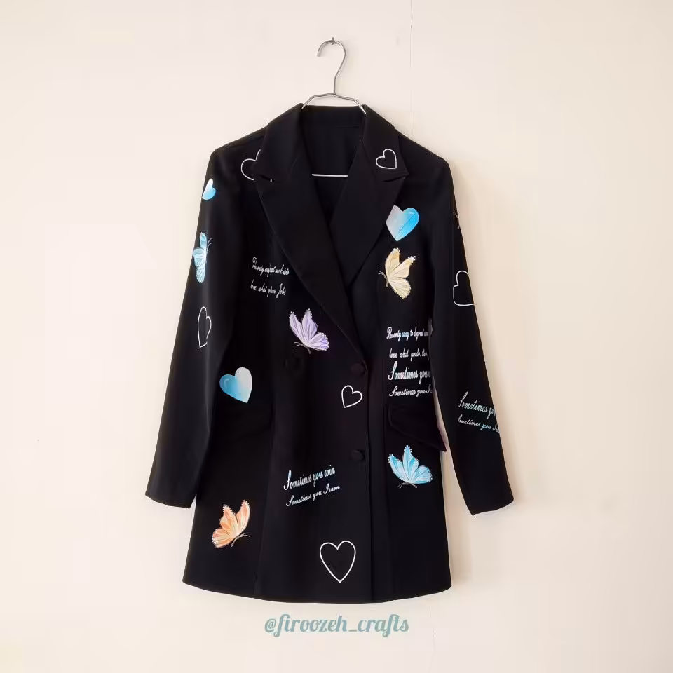 نقاشی روی کت با طرح دلخواه