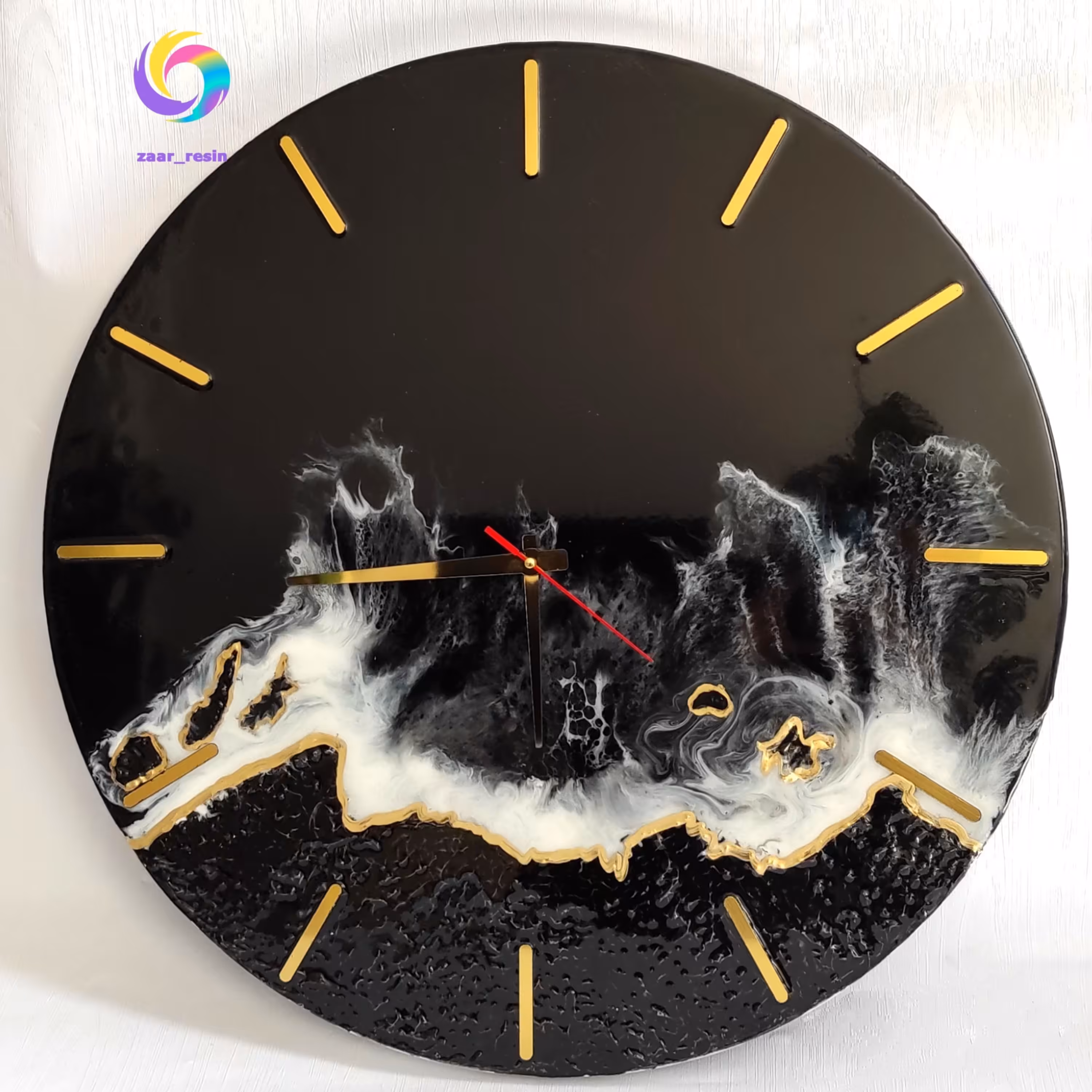 ساعت رزینی  دریای شب قطر 60 سانت شفاف و زیبا