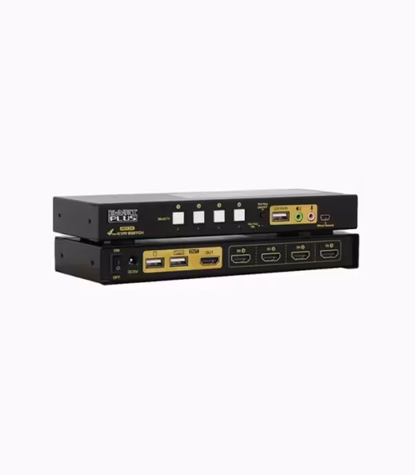 سوئیچ کی وی ام 4 پورت HDMI کی نت پلاس مدل KP-SWKH404
