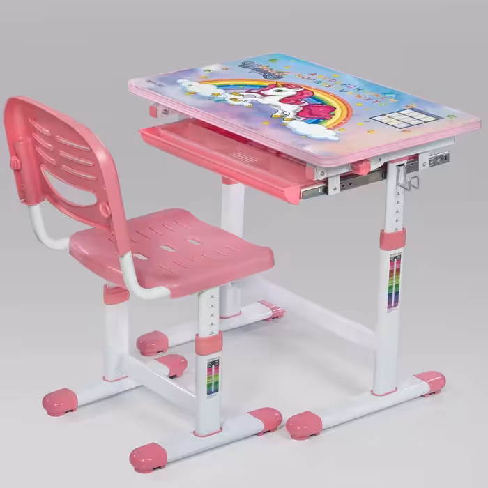 میز تحریر قابل تنظیم ارتفاع طرح اسب تکشاخ برند مشتاق (پسکرایه)