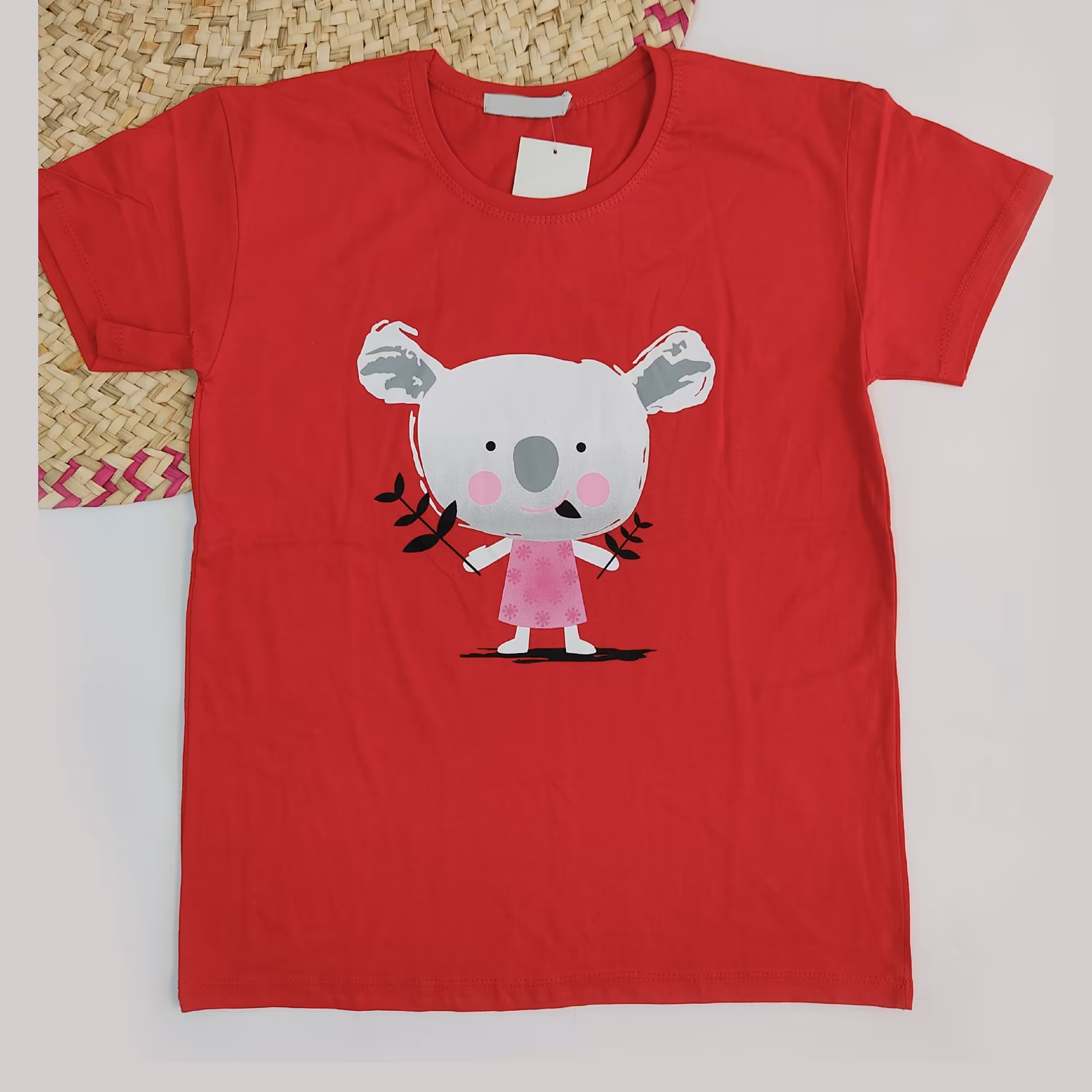 تیشرت نخ پنبه آستین کوتاه خوک