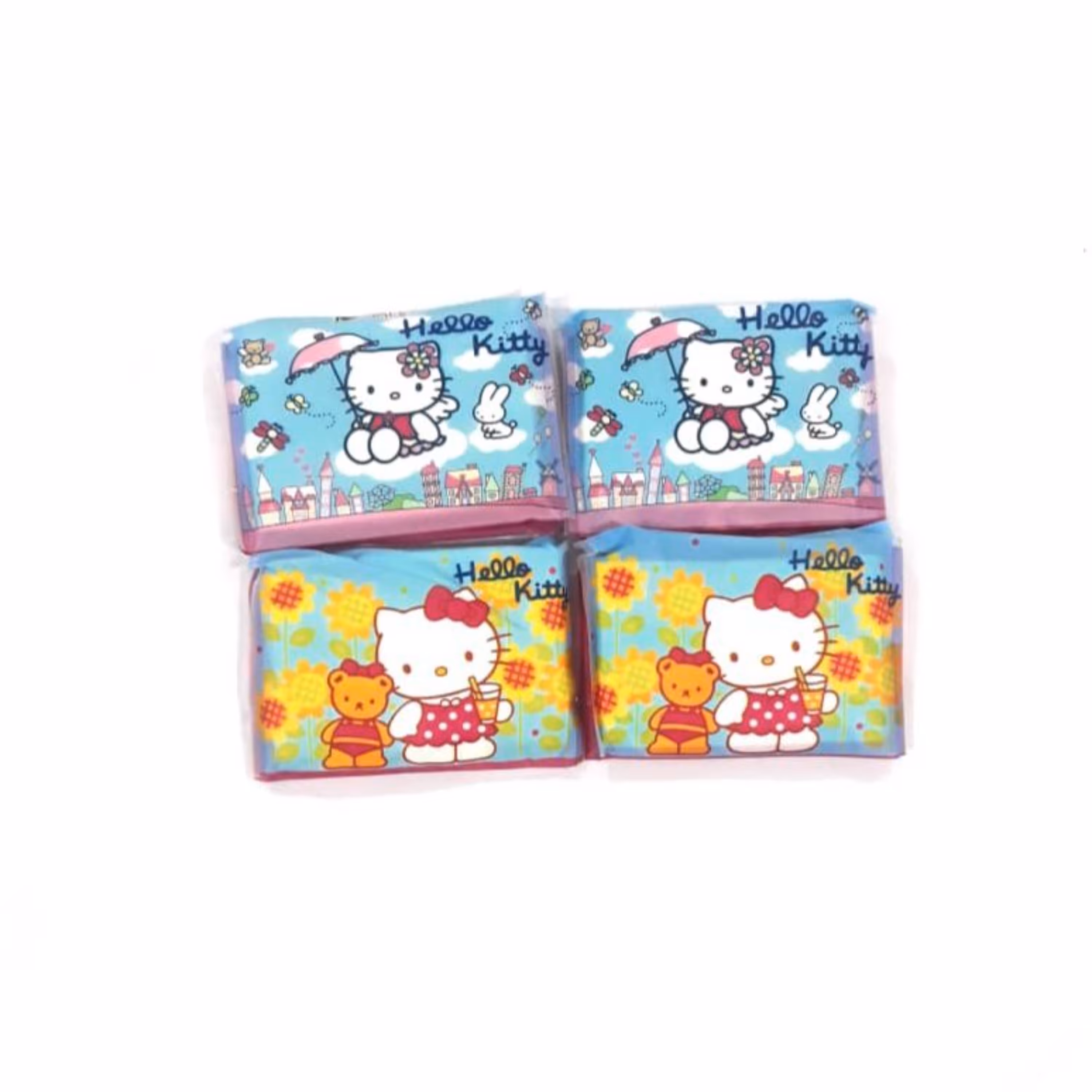 دستمال کاغذی جیبی 10 برگ مدل کیتی بسته 4 عددی