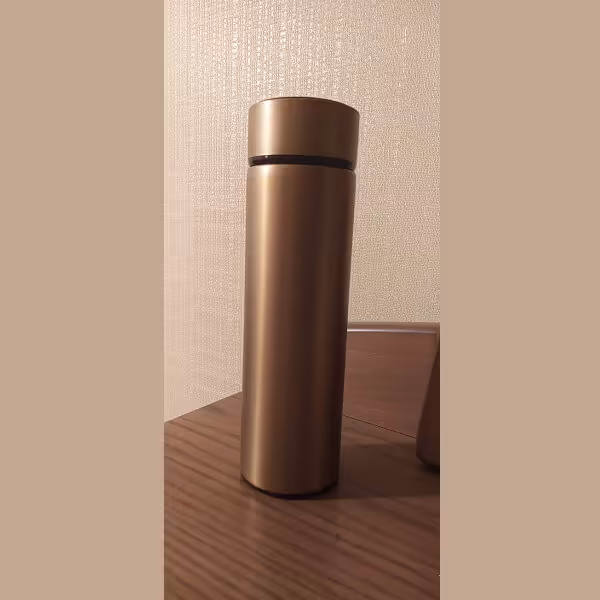 فلاکس دماسنج دار طلایی گنجایش 480 میلی لیتر