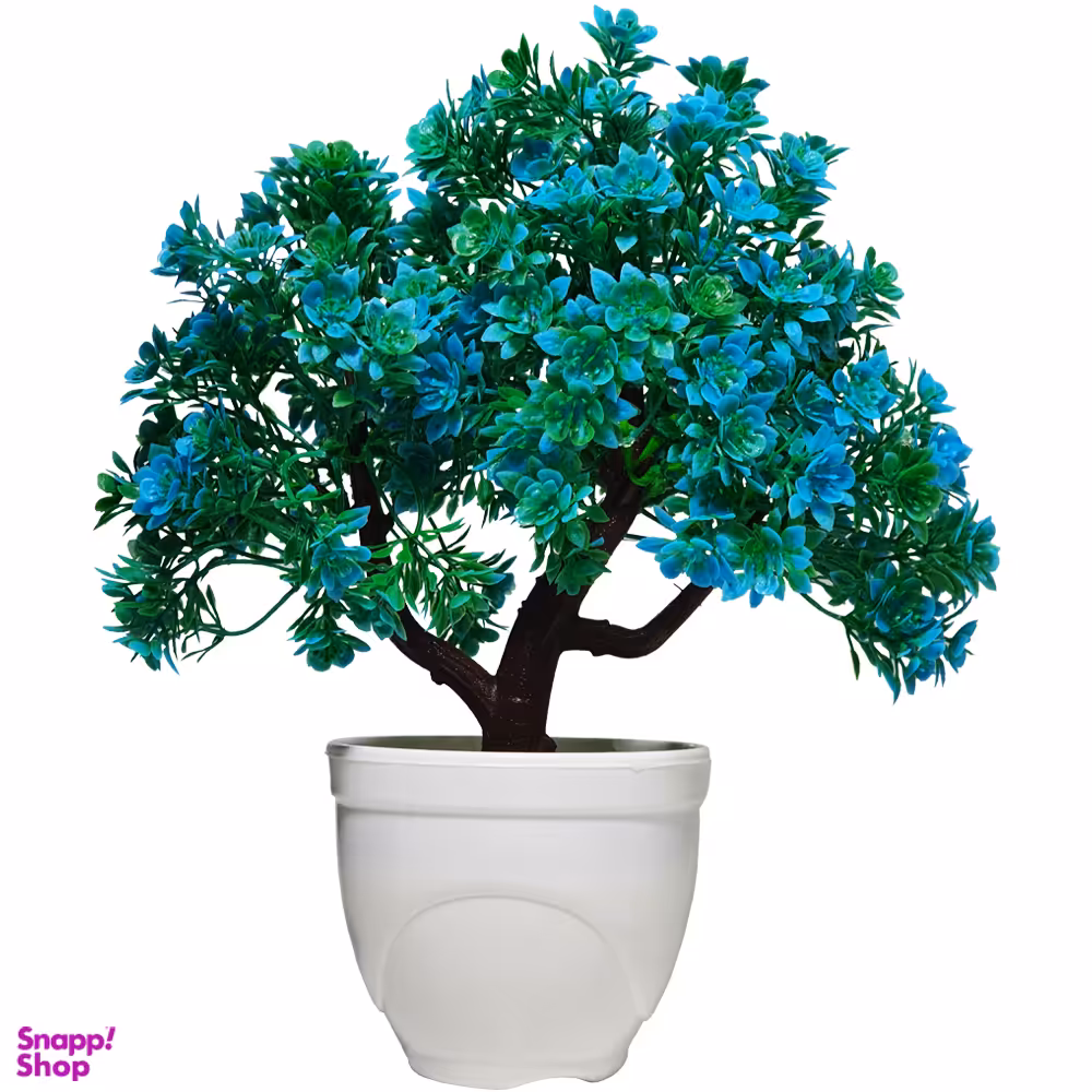 گلدان به همراه گل مصنوعی مدل بنسای کد 01f