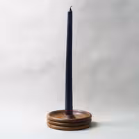 شمعدان چوبی دستساز طرح فیتیله ای 