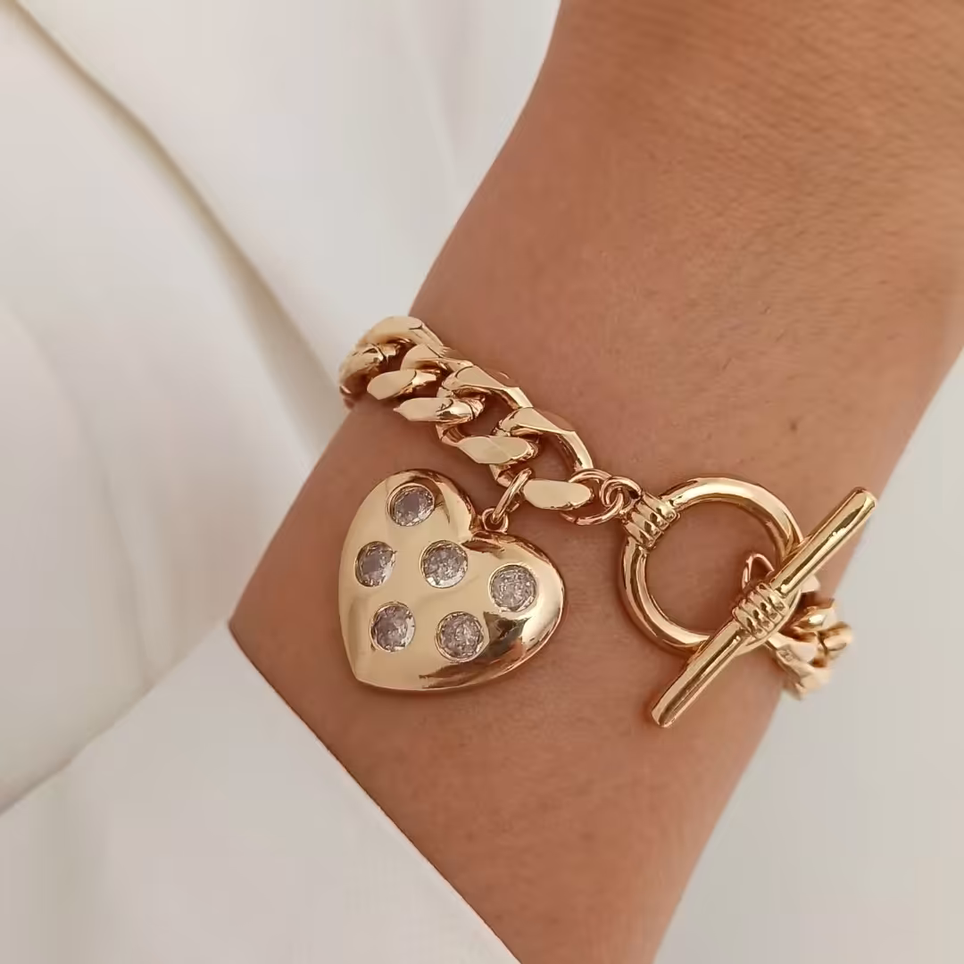 دستبند قفل تی قلب