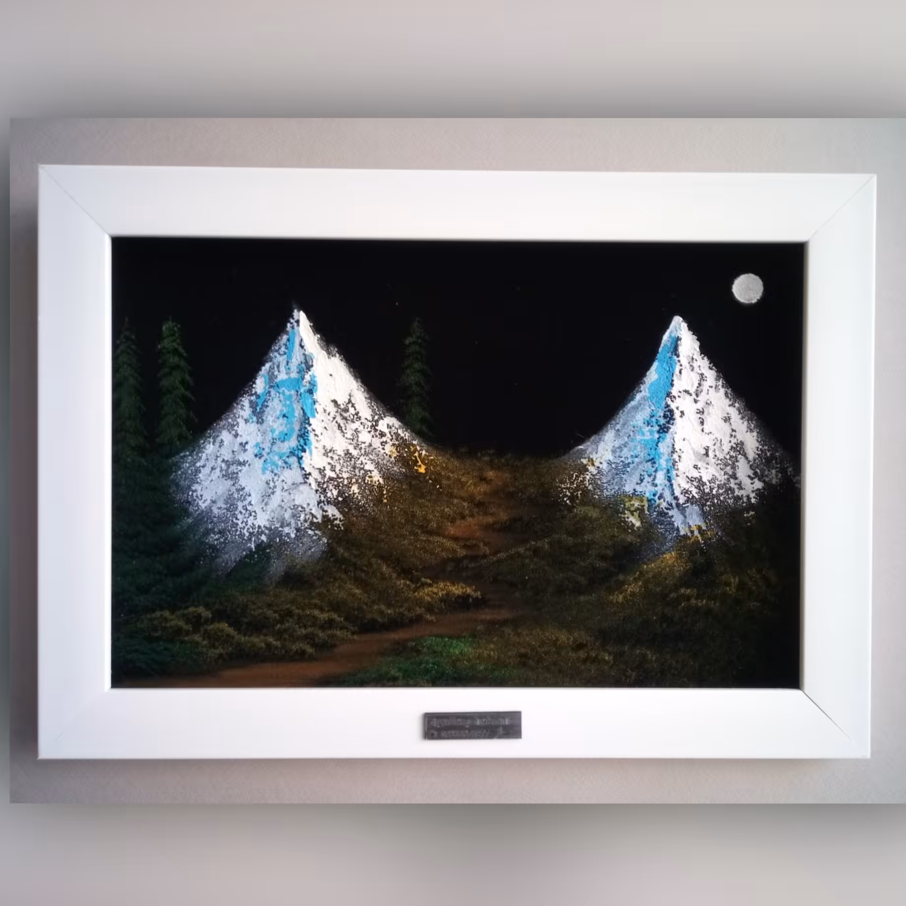 تابلوی نقاشی مخمل منظره زمستان