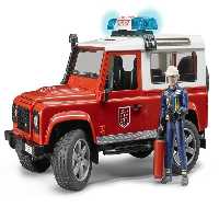 ماشین بازی لندروور آتش نشانی bruder مدل Defender Station Wagon 02596