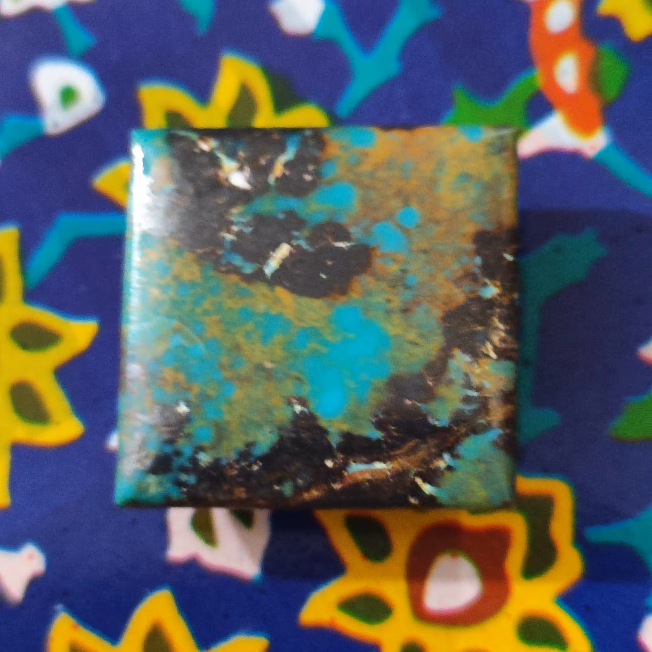 نگین فیروزه سبز نیشابوری طبیعی