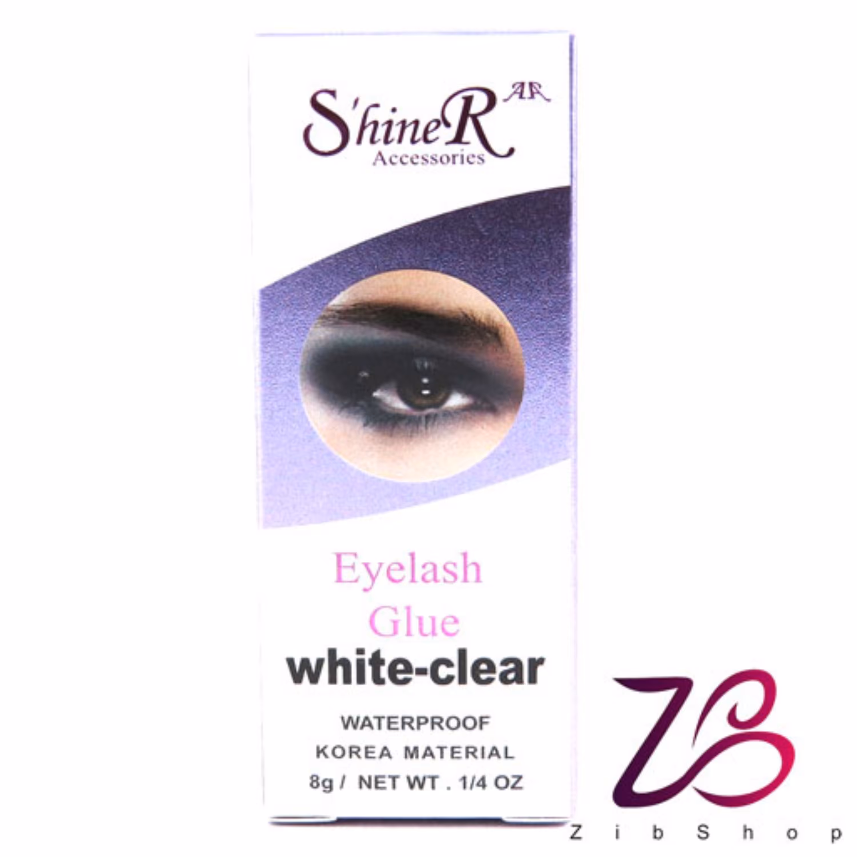 چسب مژه قلمدار سفید 555 شاینر Shiner وزن 8 گرم ضد آب