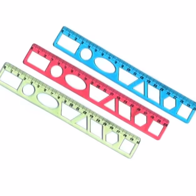 خط کش بیست سانتی متری ژله ای شابلون دار با کیفیت