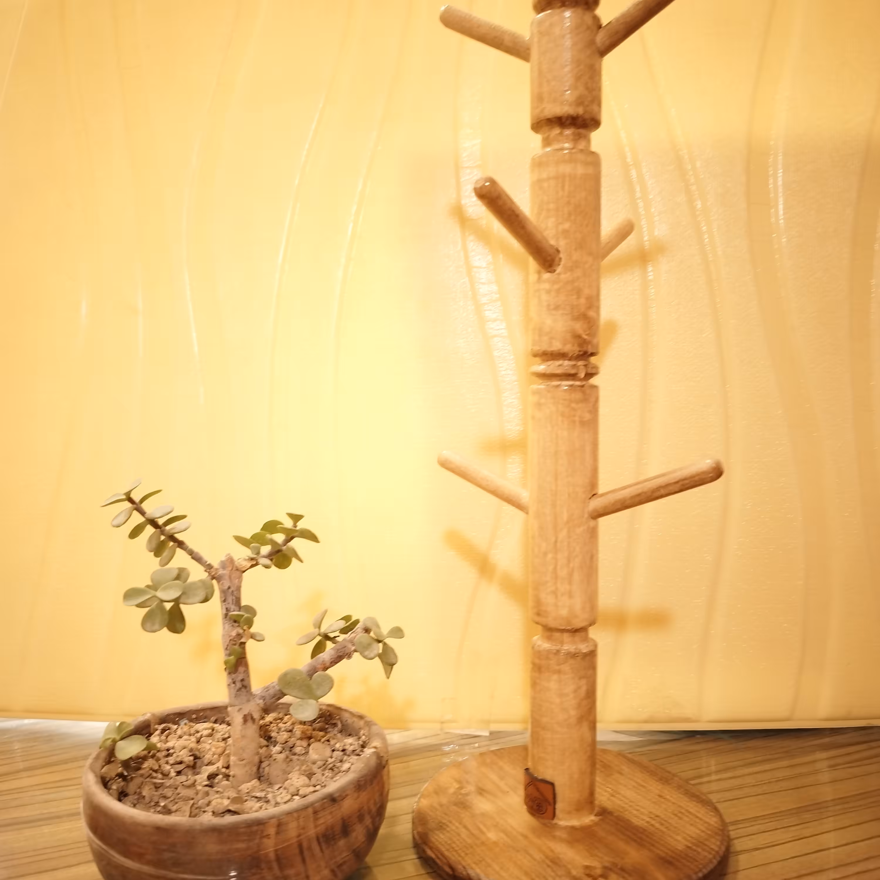 استند لیوان چوبی