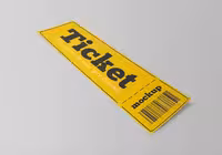 موکاپ لایه باز بلیط هواپیما | گرافیک با طعم تربچه