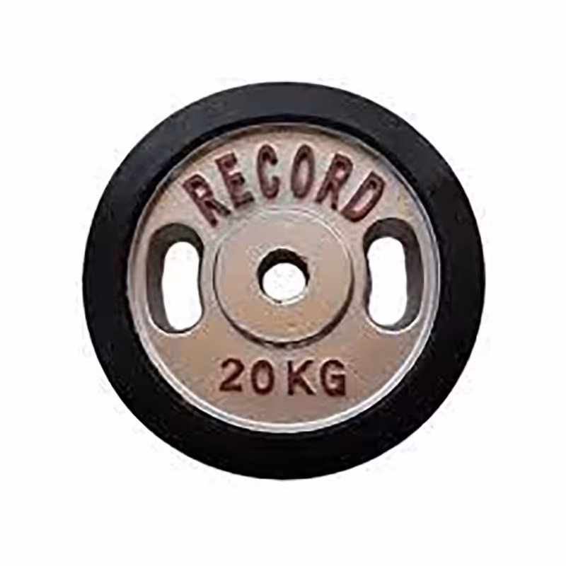 وزنه صفحه هالتر دور لاستیک 20 کیلوگرمی رکورد بسته 1 عددی