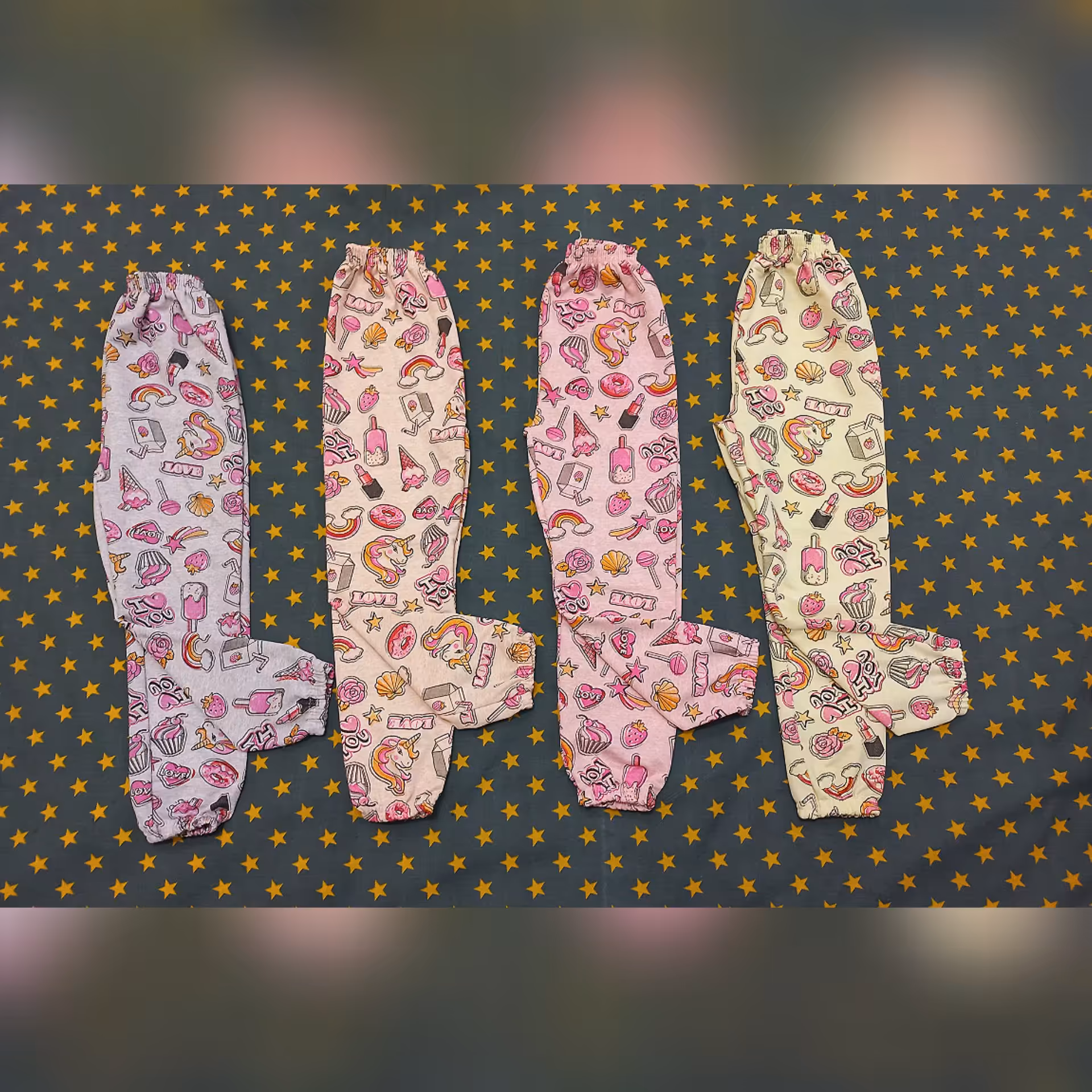 شلوار دخترانه طرح بستنی سایز 70 و 80