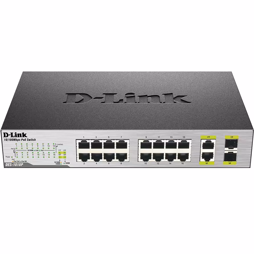 سوئیچ 18 پورت دی لینک مدل دی ای اس 1018 پی