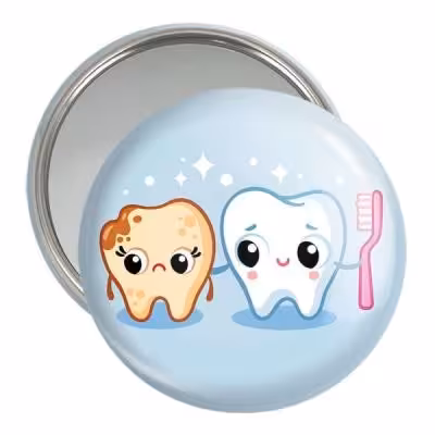 آینه جیبی خندالو مدل دندان و دندانپزشکی کودکانه کد 27756