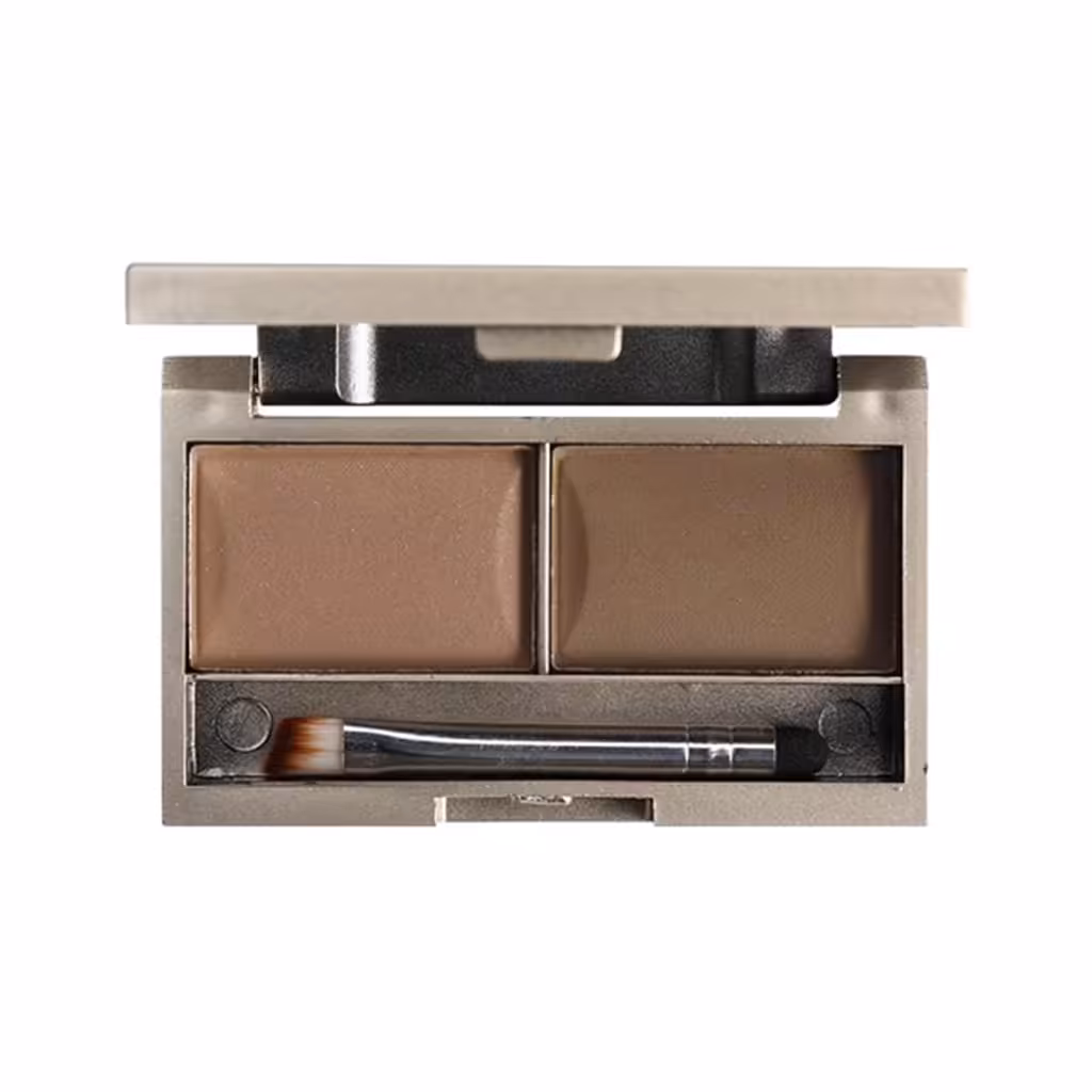 سایه ابرو کلیور کت دو رنگ مدل پلنگی 02 | Clever Cat Eyebrow Powder Duo با ماندگاری بالا