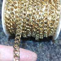 زنجیر کارتیر استیل طلایی سایز 1/8 یک متر