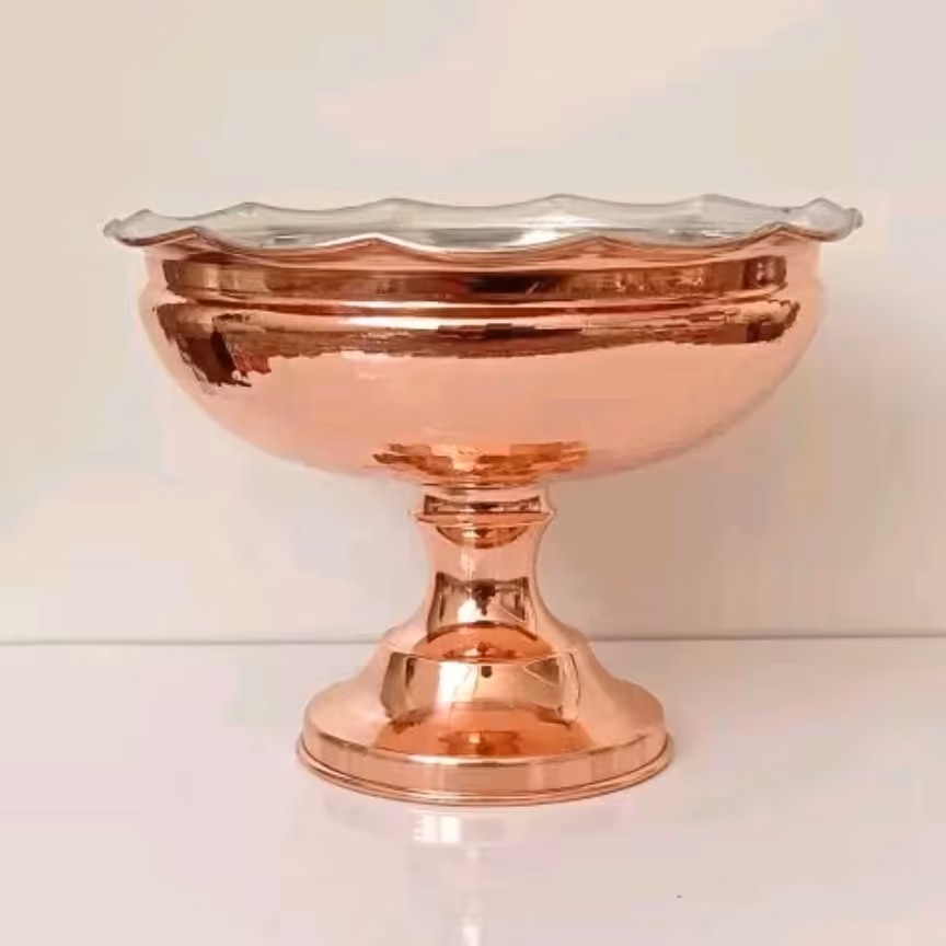 آجیل خوری بزرگ مسی پایه دار نانو شده