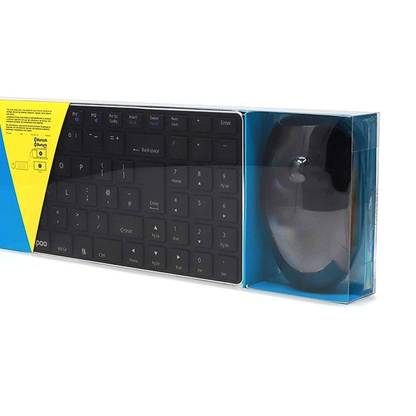 کیبورد و ماوس بی سیم رپو مدل Rapoo Multi Mode Bluetooth Wireless Key Mouse 9000M