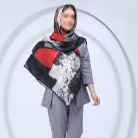 روسری نخ بلفی ژاکارد  پانتی   ارسال رایگان بسیار شیک وباکیفیت دور دست  دوز قرمز قواره بزرگ 140 در8 رنگ