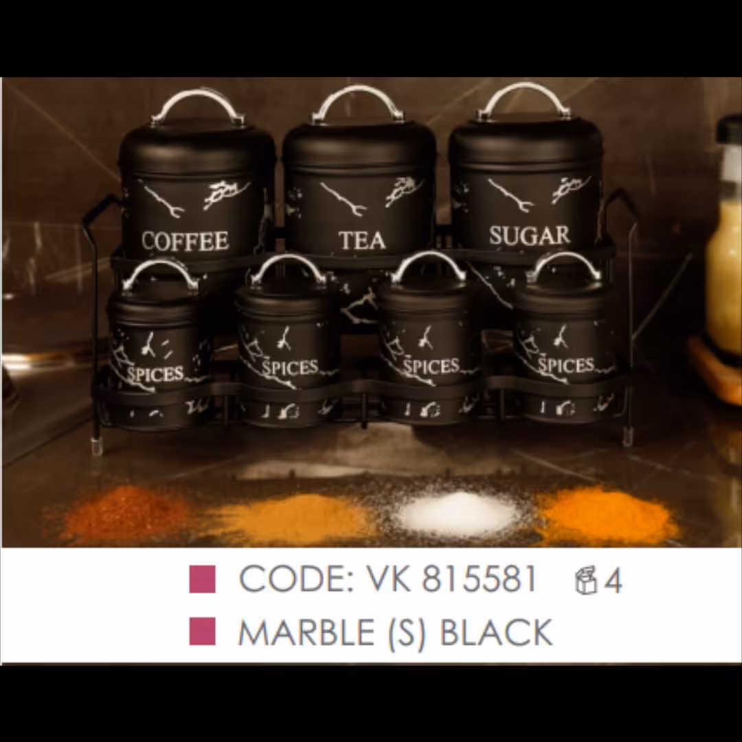 ست پاسماوری 8 پارچه برند BVK  کد 815581 رنگ مشکی با چاپ سفید 