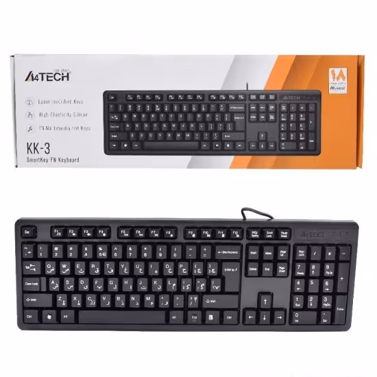 کیبورد سیم دار ای فور تک (A4TECH) مدل KK-3

