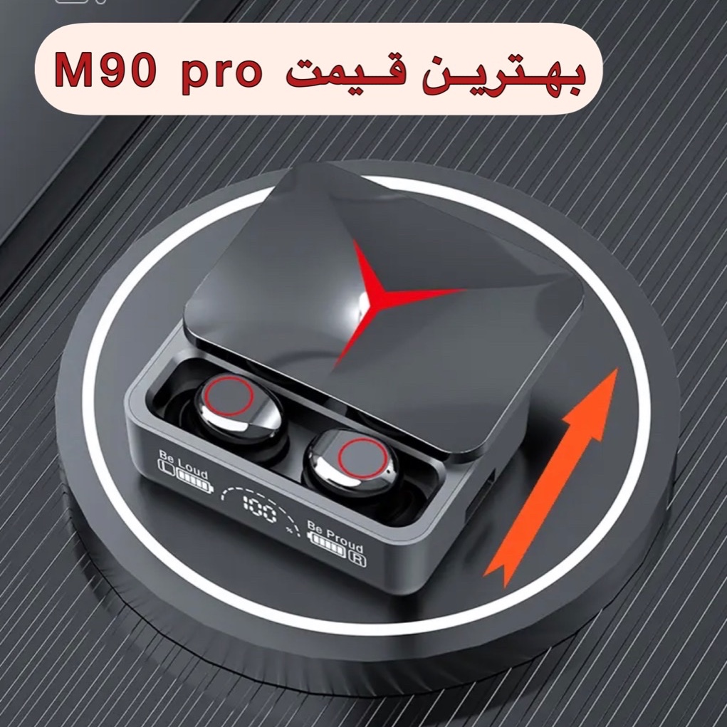 هندزفری m90 pro دارای پاور بانک هدفون ایرپاد بی سیم