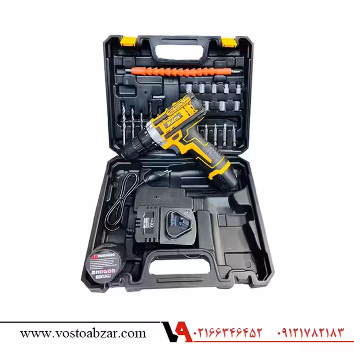 دریل پیچ بند شارژی 12 ولت مدون طرح دیوالت دو باتری مدل MDON-12S