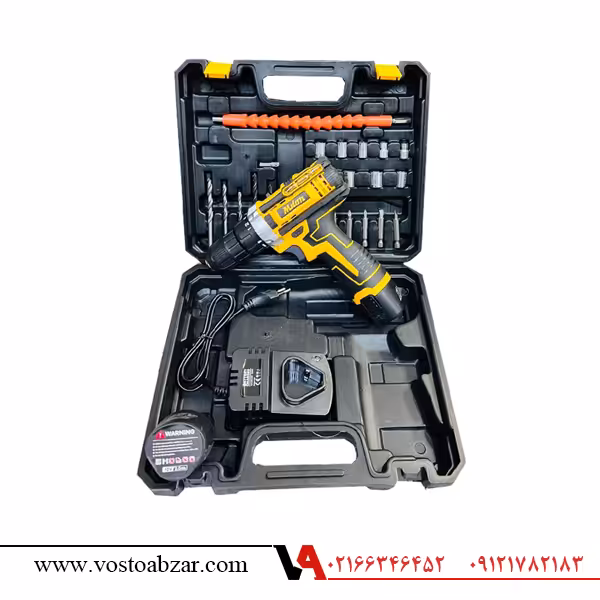 دریل پیچ بند شارژی 12 ولت مدون طرح دیوالت دو باتری مدل MDON-12S