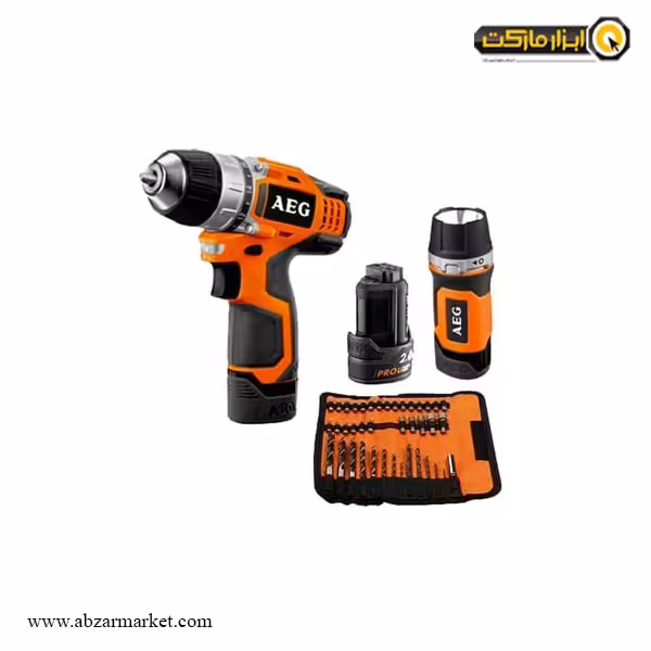 دریل شارژی AEG لیتیوم 12 ولت مدل BS12C2LIKIT2B
