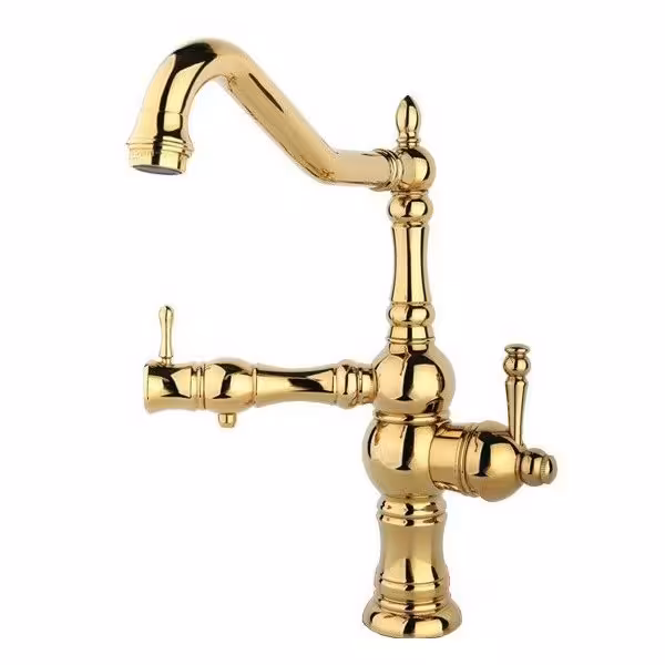 شیر ظرفشویی دو منظوره لیزا طلایی راسان ( ارسال رایگان )