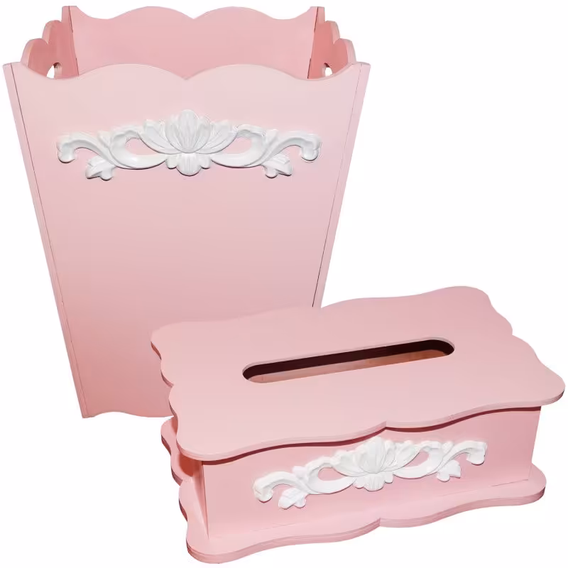 سطل و جا دستمال  چوبی مدل سلنا در رنگ بندی متنوع.هزینه ارسال به عهده مشتری میباشد.