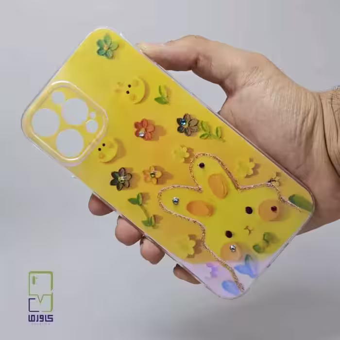 قاب دخترانه آیفون 12 پرو مکس| هولوگرامی خرگوش کوچولو Iphone 12 Pro Max