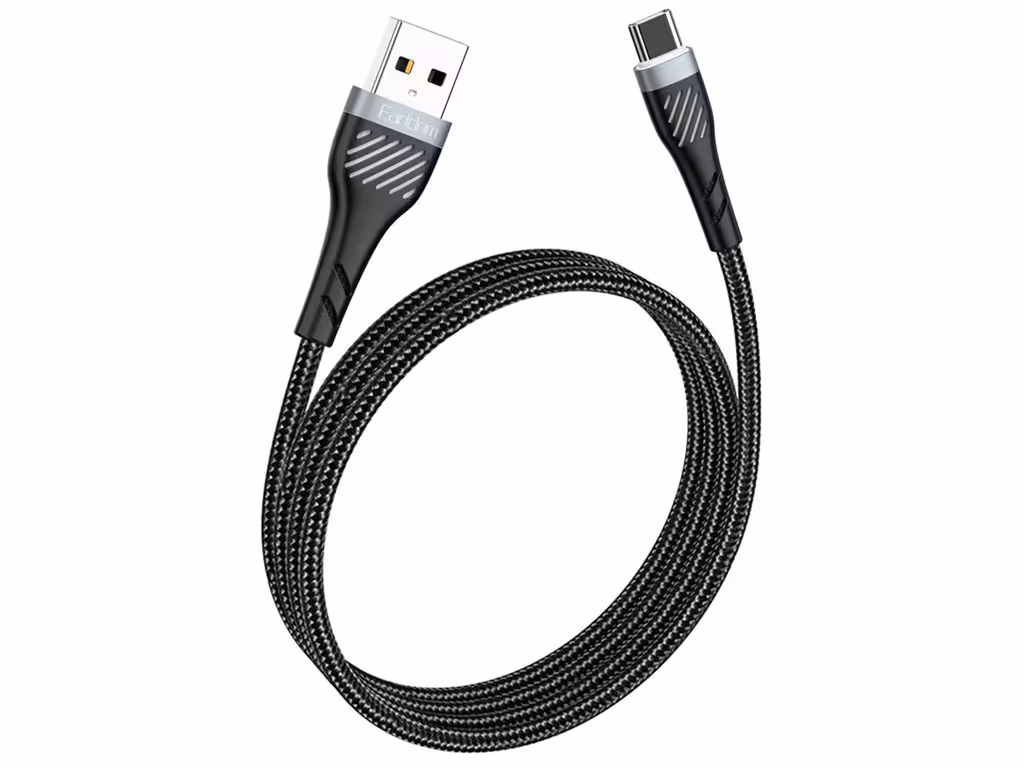 کابل شارژ سریع یو‌اس‌بی به تایپ سی 2.4 آمپر یک متری ارلدام EC-178