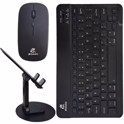 ماوس و کیبورد جکنگ مدل JB-986 به همراه پایه نگهدارنده