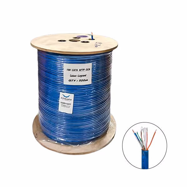 کابل شبکه حلقه ای CAT6 SFTP CCA لگراند طول 500 متر
