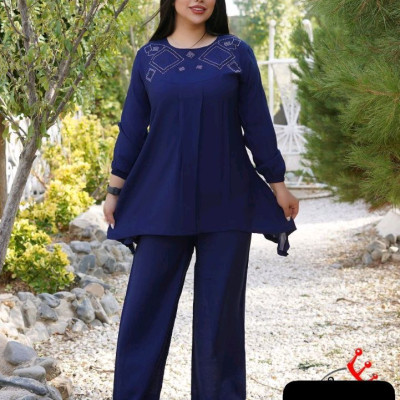 تونیک شلوارآبشاری بالا نگینی 893
