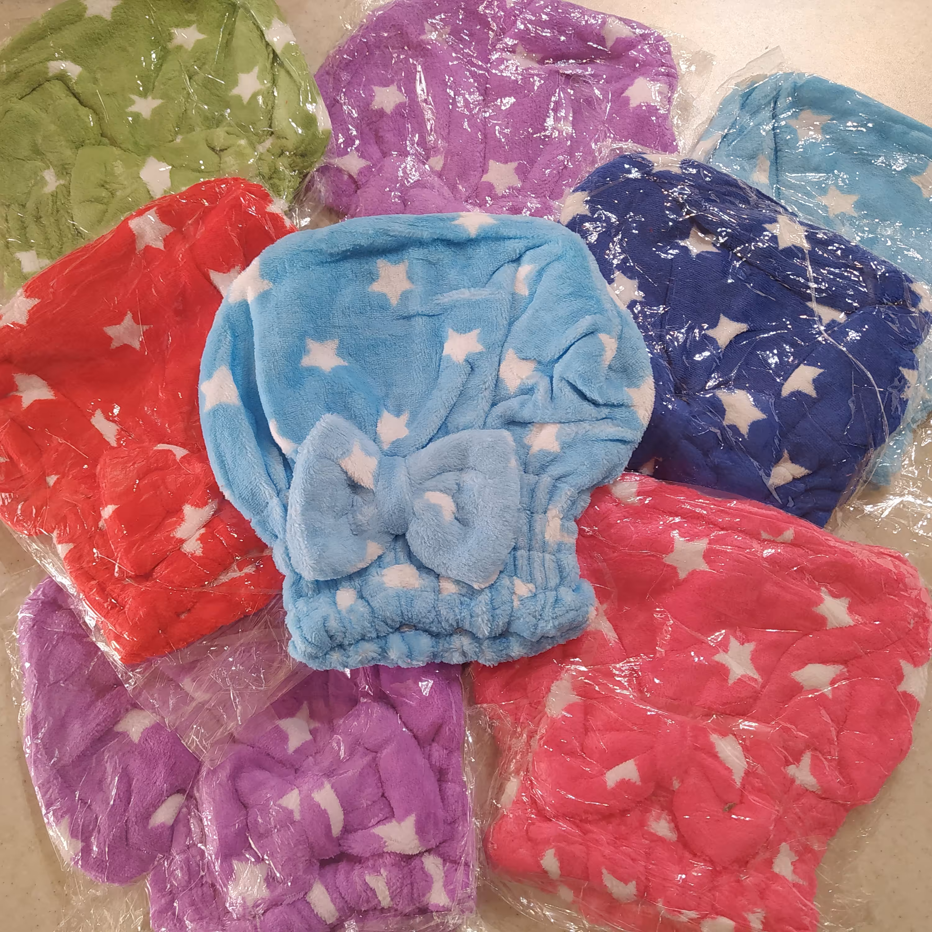 حوله سر پاپیونی ستاره دار میکروفایبر 