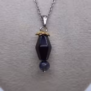 گردنبند و آویز ساده و ارزان عقیق rn169 سنگ رنگ شده