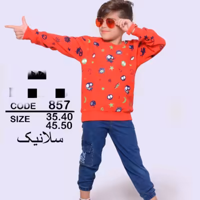 بلوز یقه گرد جنس سلانیک مدل تمام چاپ ویروس