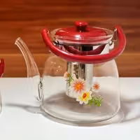 کتری شعله مستقیم پیرکس(کتری2200میلی لیتر) وارداتی قوری بزرگ قوری 2.2لیتری