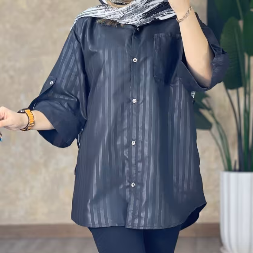 شومیزمانتویی براق اطلس.. جنس داکرون.. اول موجودی بعد ثبت سفارش ارسال رایگان 