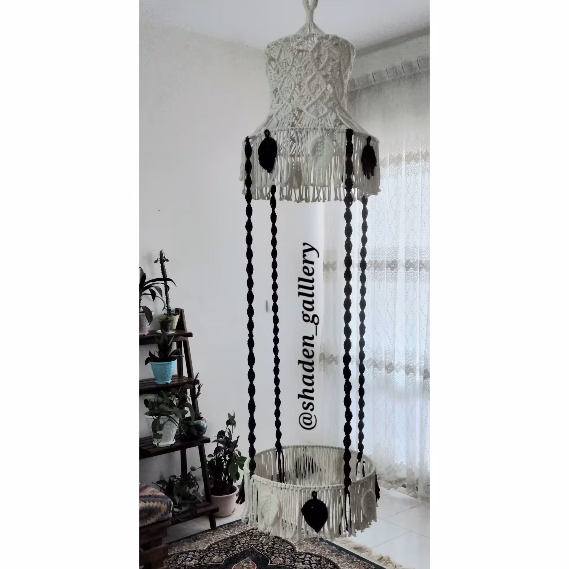 آویز گلدان مکرومه