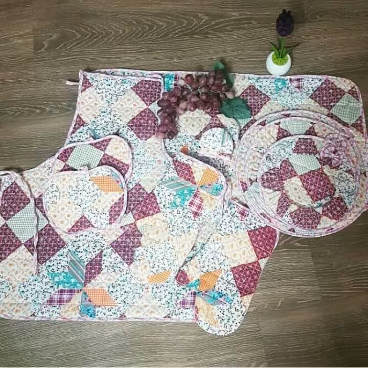 سرویس آشپزخانه 11 پارچه طرح چهل تکه