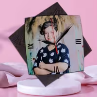 ساعت چوبی باطرح و عکس دلخواه