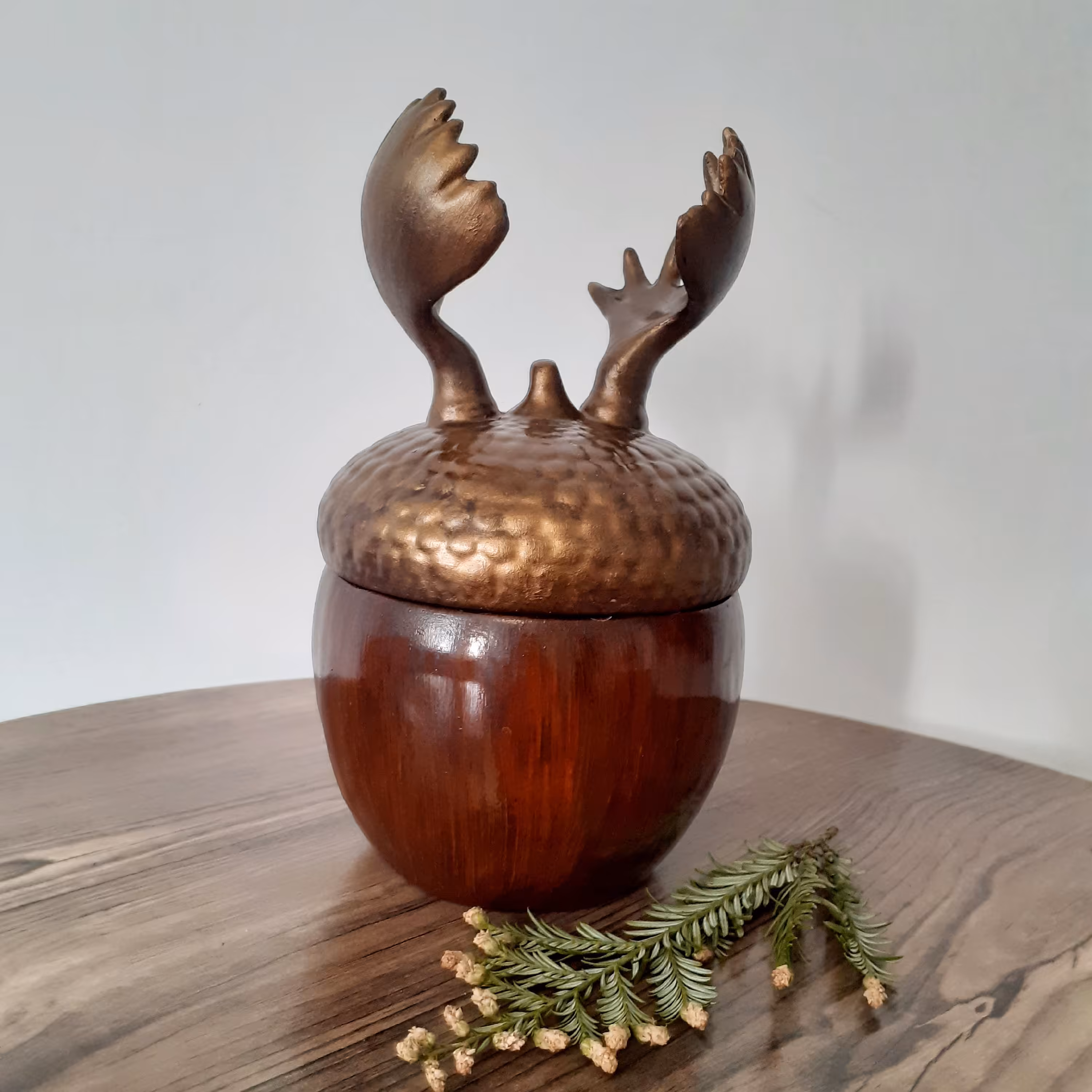 قندان و شکلات خوری پلیستر طرح بلوط