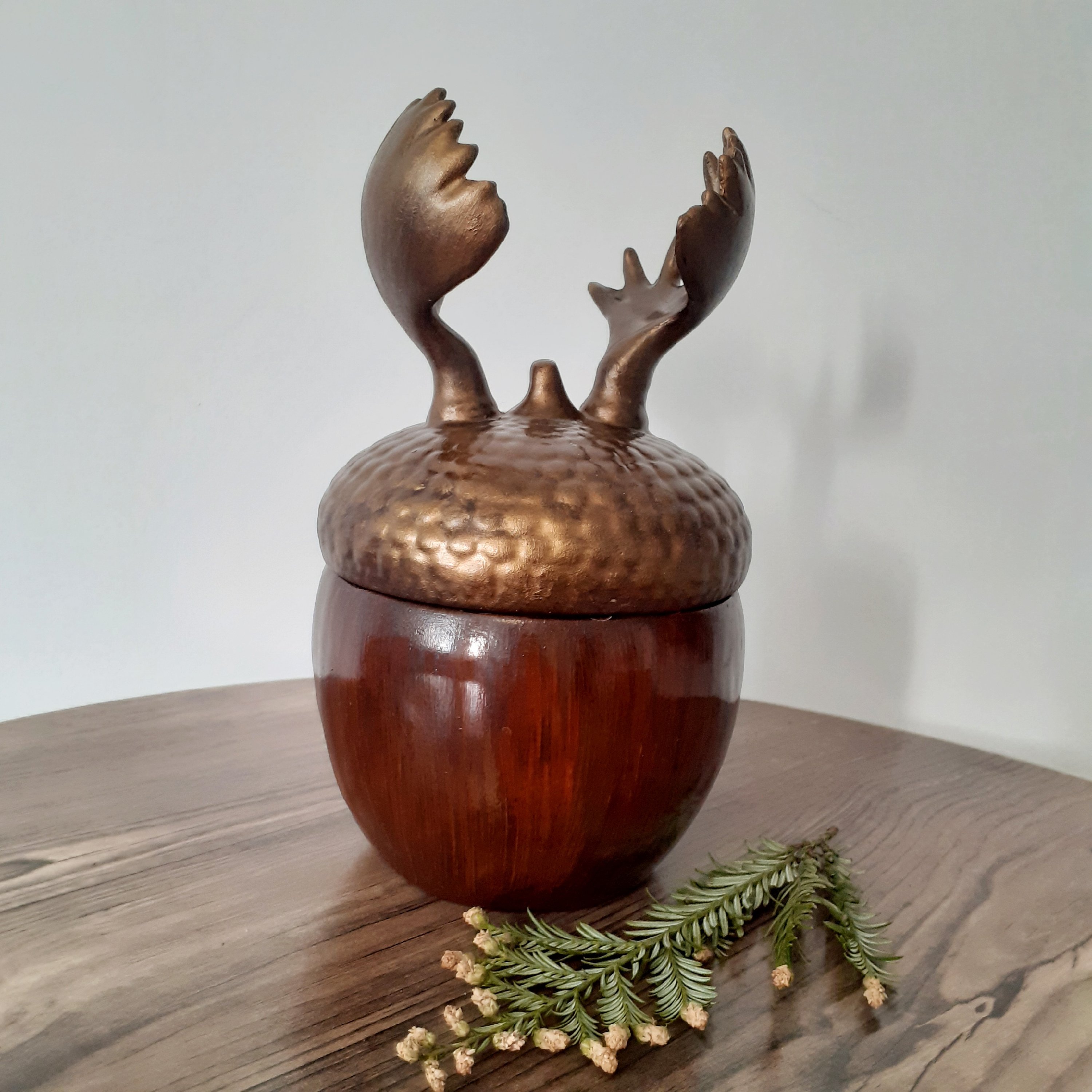 قندان و شکلات خوری پلیستر طرح بلوط